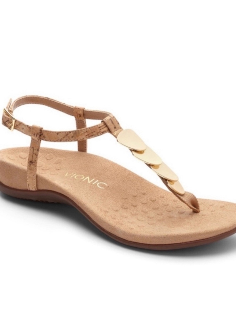 Vionic - Gold and Cork‎ Rest Miami Toe-post Sandal
